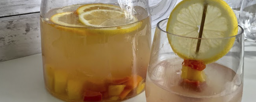 White Sangria with Tropical Fruit Mix