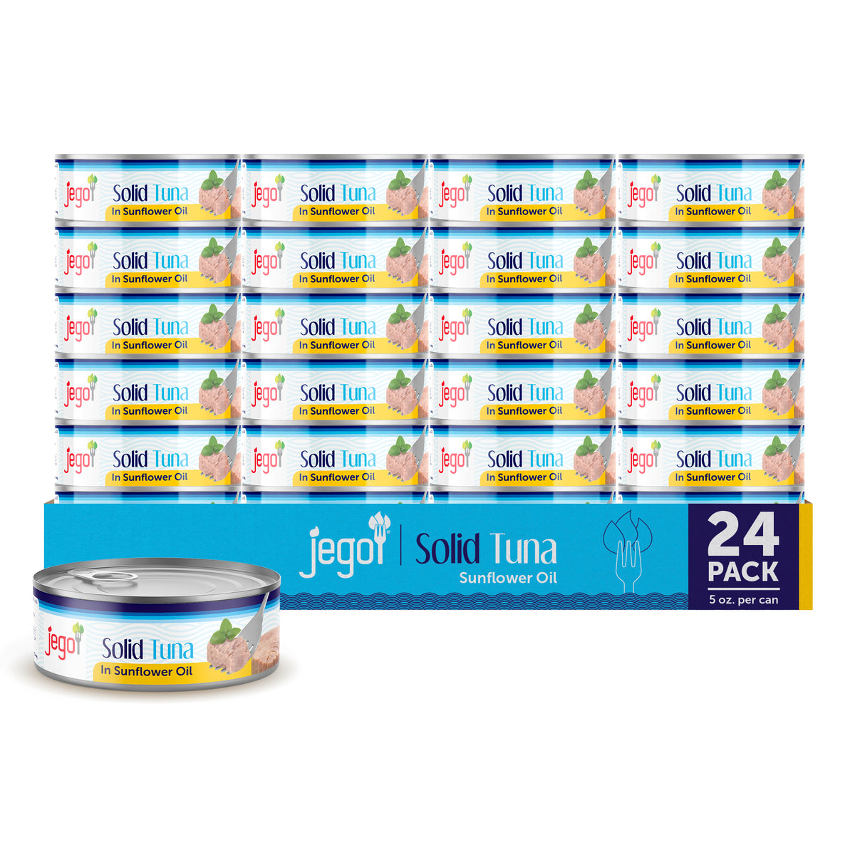 Jego Solid Tuna in Sunflower Oil Keto Low Carb Gluten Free Soy