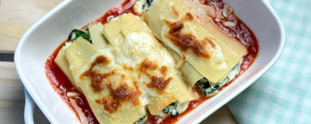 Cannellones Palmsticcio Stuffed With Ricotta and Spinach