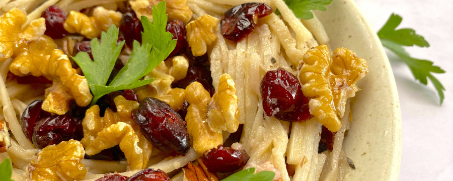 Easy Cranberry Salad with Spalmghetti Noodles