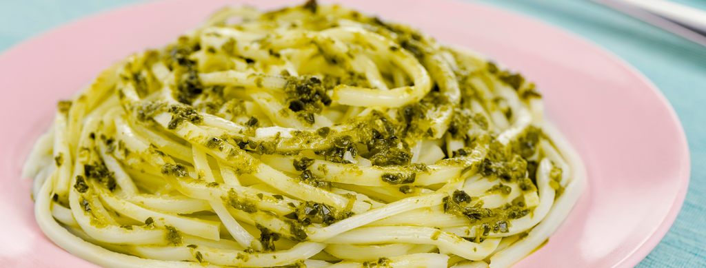 Spalmghetti with Pesto